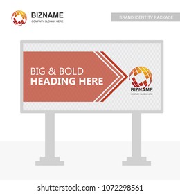 Business bill board design with logo and creative design vector