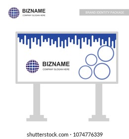 Business bill board design with logo and creative design vector
