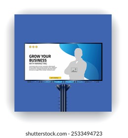 
Business bill board design with promotional information for business marketing