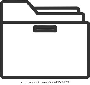 Business Binder Icon Symbolizing Organization, Isolated Vector for Professional Use.