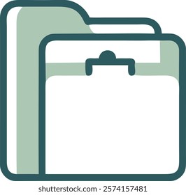 Business Binder Icon Symbolizing Organization, Isolated Vector for Professional Use.