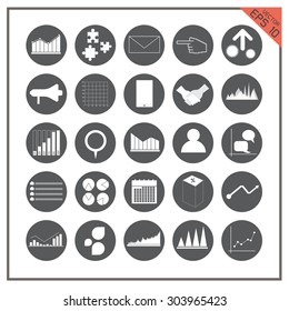 business black and finance icon graph money