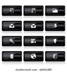 business black large buttons