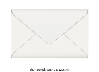 Business blank envelope in white,
Vector illustration isolated on white background

