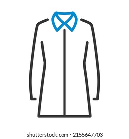 Icono de la blusa empresarial. Contorno de negrita editable con diseño de relleno de color. Ilustración vectorial.