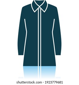 Business Blouse Icon. Shadow Reflection Design. Vector Illustration.