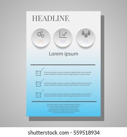 Business blue flyer brochure vector template eps 10 vector illustration