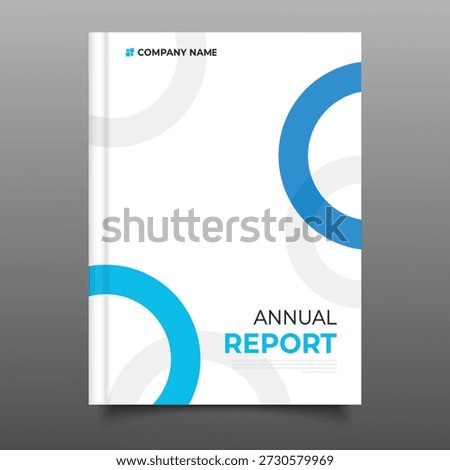  business blue gradient annual report cover template flyer geometric circle design