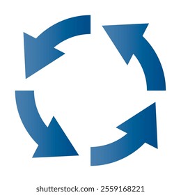 Business Blue Gradient Cycle Diagram Arrow Clipart