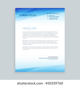 Business Blue Letterhead Design