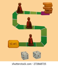 Business board game, vector