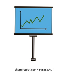 business board growing chart presentation icon