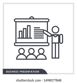 business board icon. Simple thin line, outline vector of Project Management icons for UI and UX, website or mobile application