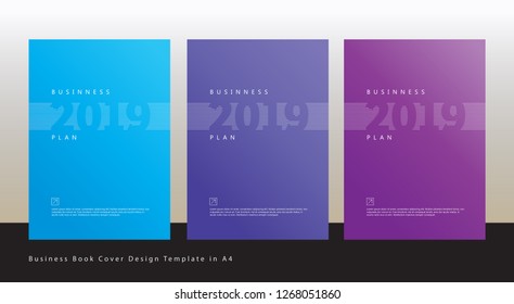 Business Book Cover Design Template in A4. Easy to adapt to Brochure, Annual Report, Magazine, Poster, Corporate Presentation, Portfolio, Flyer, Banner, Website - Vector 