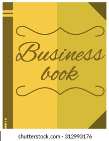 Business book flat icon. Flat design style modern vector illustration. Vector illustration
