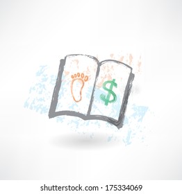 business book grunge icon