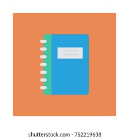 Business book square flat icon