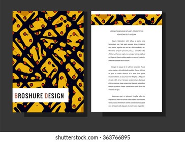 business booklet advertising design layout vector pattern in a4 size with aesthetic hippie background way star abstraction background scene fashionable empty partnership backside luxurious print art c