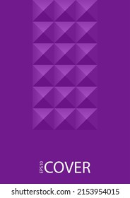 Business booklet cover page mokup sample graphic design. Minimalist style isometric journal layout sample Eps10. Tile geometric shapes texture vertical card design