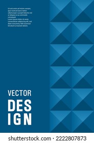Business booklet front page template sample graphic design. Minimalist style material voucher layout sample Eps10. Tile geometric shapes composition A4 cover design
