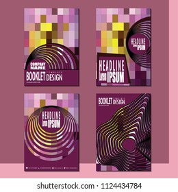 Business booklet Stylish and modern vector set