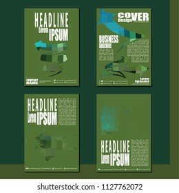 Business booklet Stylish and modern vector set
