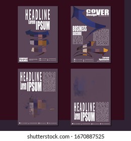 Business booklet Stylish and modern vector set