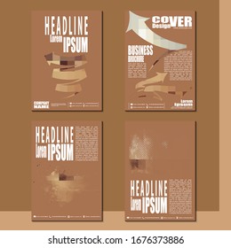 Business booklet Stylish and modern vector set