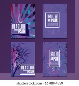 Business booklet Stylish and modern vector set