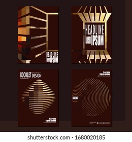 Business booklet Stylish and modern vector set