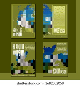 Business booklet Stylish and modern vector set