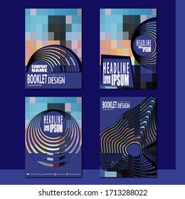 Business booklet Stylish and modern vector set