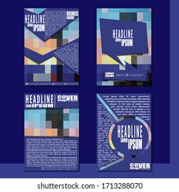 Business booklet Stylish and modern vector set
