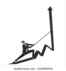 Business Boom, Index Uptrend Stock Illustration.