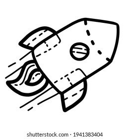 Business boosted hand drawn icon design, outline black, doodle icon, vector icon.