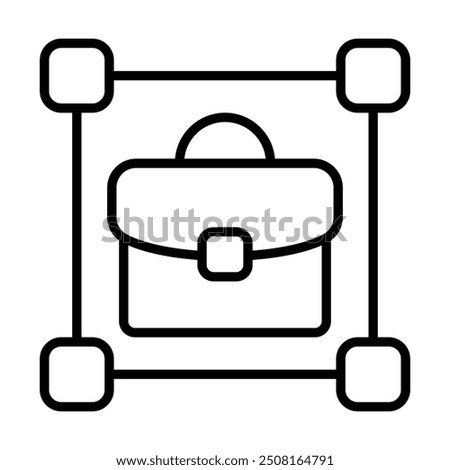 Business Boundary icon line vector illustration