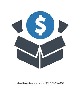 Business box icon. Simple editable vector graphics.