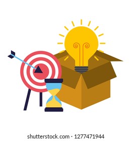 business box target clock and bulb