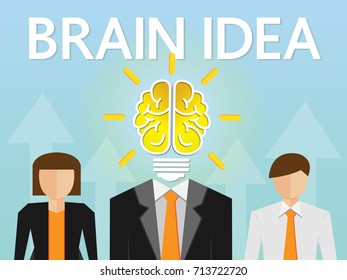Business Brain Idea Vector Illustration