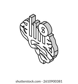 business brain isometric icon vector. business brain sign. isolated symbol illustration