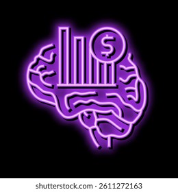business brain neon light sign vector. business brain sign. isolated symbol illustration