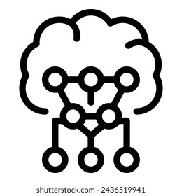 Business brainstorm icon outline vector. Logic idea research. Decision making process