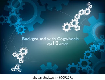 business brainstorming background with cogwheels