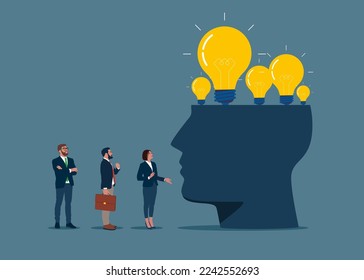 Business brainstorming. Business with creativity and decisions. Flat modern vector illustration.