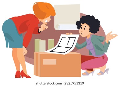 Business break. Cute characters make repair. Funny people. Illustration concept template for website, web landing page, banner, presentation, social, poster, promotion or print media.