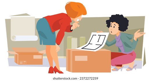 Business break. Cute characters make repair. Funny people. Illustration concept template for website, web landing page, banner, presentation, social, poster, promotion or print media.