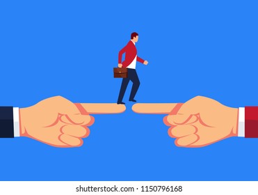 Business bridge concept