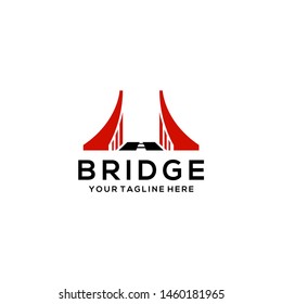 Business Bridge Logo Design Vector Icon Template