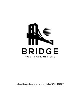 Business Bridge Logo Design Vector Icon Template