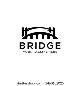 Business Bridge Logo Design Vector Icon Template